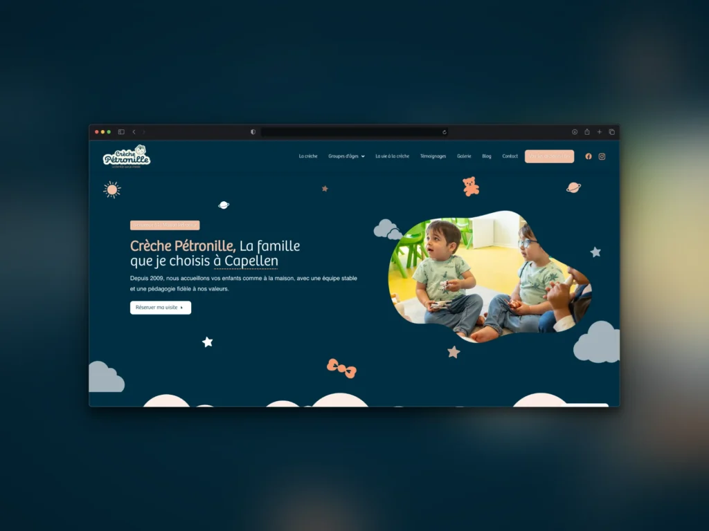Site web de la Crèche Pétronille