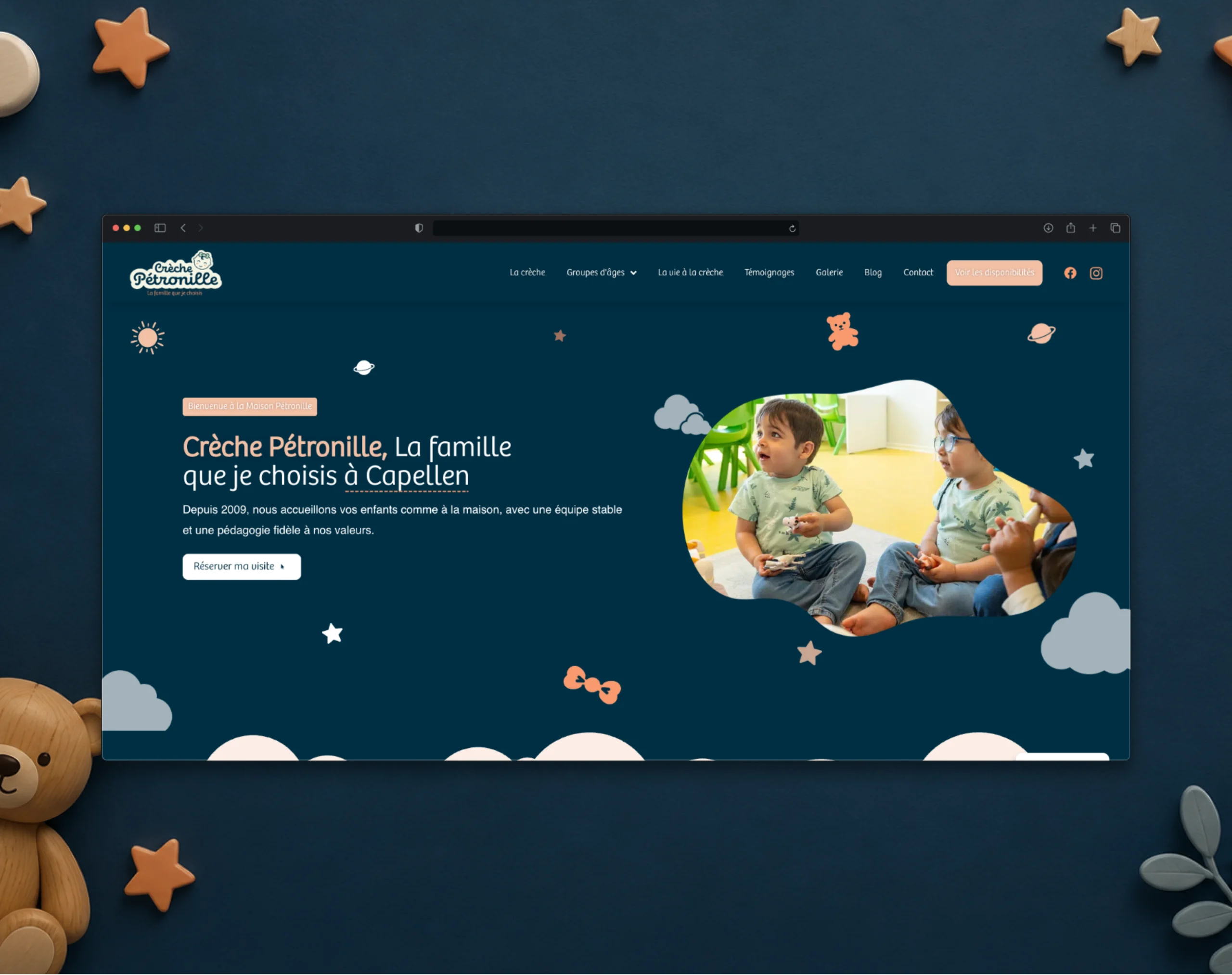 Site web de la Crèche Pétronille
